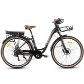 SAMEBIKE RS-A07 Electric Bike - 500W Motor 36V13Ah Battery 40KM Range Mechanical Disc Brakes - Black